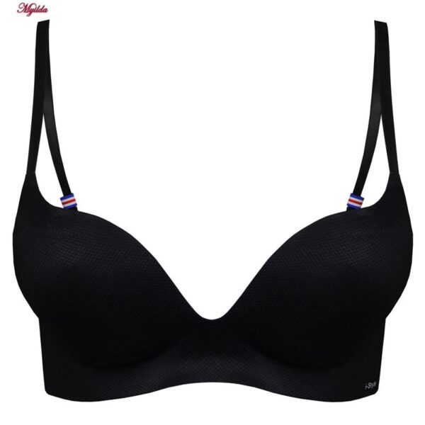 سوتین زنانه ماییلدا مدل بدون فنر پوش آپ کد 4749 رنگ مشکی