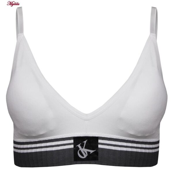 ست نیم تنه و شورت ورزشی زنانه ماییلدا مدل بدون فنر پددار کد 4751 رنگ سفید