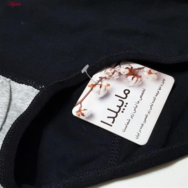 شورتکس زنانه ماییلدا مدل دولایه کمر پهن کد 4747 رنگ مشکی