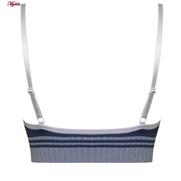 ست نیم تنه و شورت ورزشی زنانه ماییلدا مدل بدون فنر پددار کد 4751 رنگ آبی