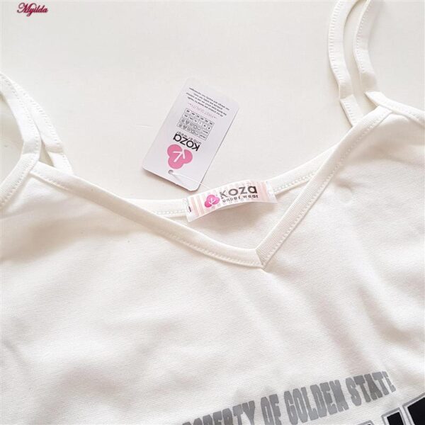 ست تاپ و شلوارک زنانه کوزا مدل 9203 رنگ سفید