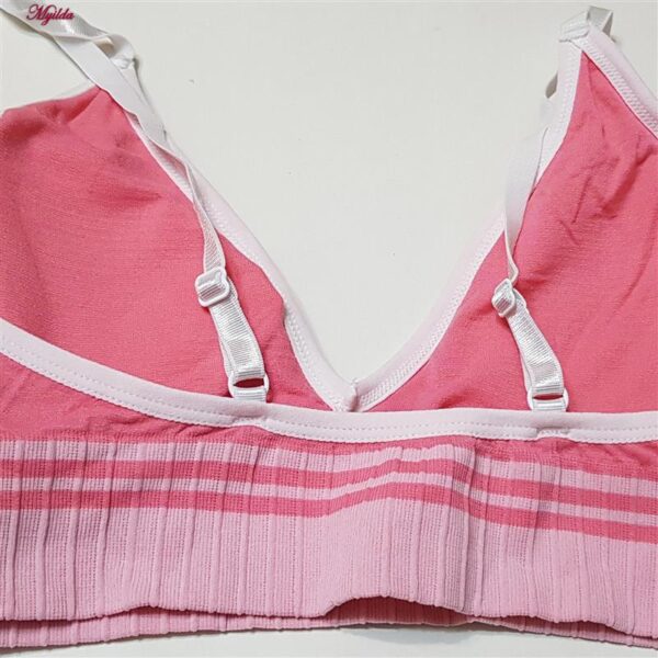 ست نیم تنه و شورت ورزشی زنانه ماییلدا مدل بدون فنر پددار کد 4751 رنگ صورتی