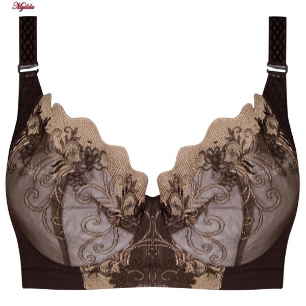 سوتین زنانه ماییلدا مدل فنردار کد 3939-7 رنگ قهوه ای