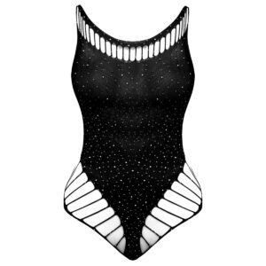 لباس خواب زنانه ماییلدا مدل نگین دار کد 4860-7175 رنگ مشکی