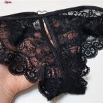 ست شورت و نیم تنه زنانه فیتن فرخ زادی مدل گیپوری قلبی 4764-456 رنگ مشکی