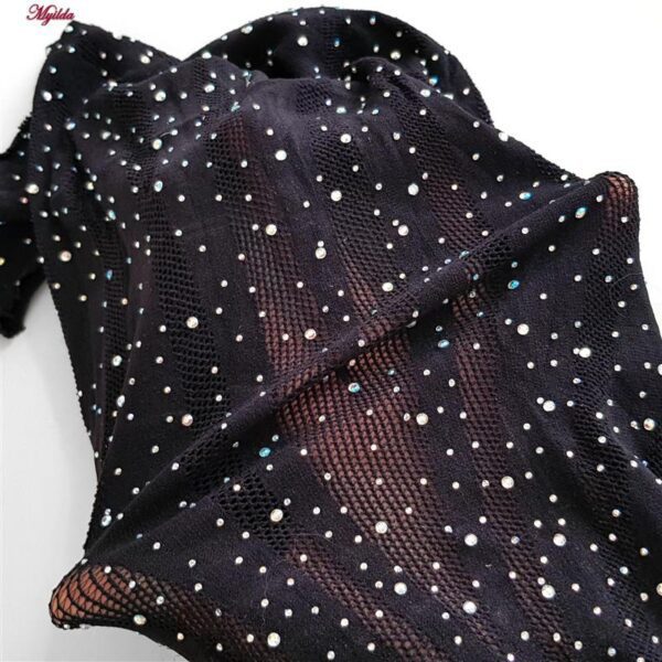 لباس خواب زنانه ماییلدا مدل نگین دار فانتزی کد 4860-7188 رنگ مشکی