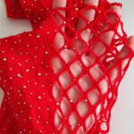 لباس خواب زنانه ماییلدا مدل نگین دار فانتزی کد 4860-7167 رنگ قرمز