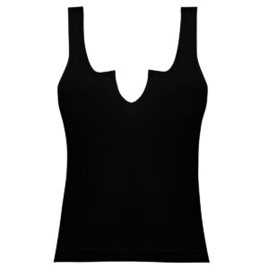 کراپ‌تاپ زنانه ماییلدا مدل کبریتی پددار کد 4789 رنگ مشکی