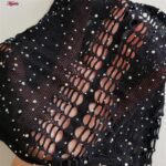 لباس خواب زنانه ماییلدا مدل نگین دار کد 4860-7226 رنگ مشکی