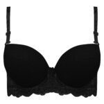 سوتین زنانه پانیذ مدل فنردار پوش آپ کد 4851 رنگ مشکی