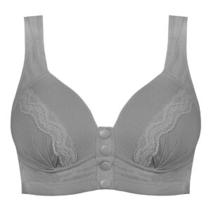 سوتین بارداری ماییلدا مدل کاپ اسفنجی دکمه دار کد 4773 رنگ طوسی