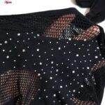 لباس خواب زنانه ماییلدا مدل نگین دار فانتزی کد 4860-7172 رنگ مشکی