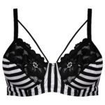 سوتین زنانه ماییلدا مدل فنردار راه راه هارنس دار کد 4778