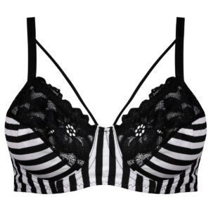 سوتین زنانه ماییلدا مدل فنردار راه راه هارنس دار کد 4778