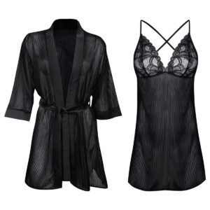 لباس خواب زنانه ماییلدا کد 4738-9966 رنگ مشکی