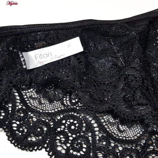 ست شورت و نیم تنه زنانه فیتن فرخ زادی مدل گیپوری قلبی 4764-456 رنگ مشکی