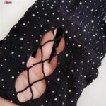 لباس خواب زنانه ماییلدا مدل نگین دار کد 4860-7166 رنگ مشکی