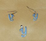 ست گوشواره و پلاک حروف انگلیسی - Image 3