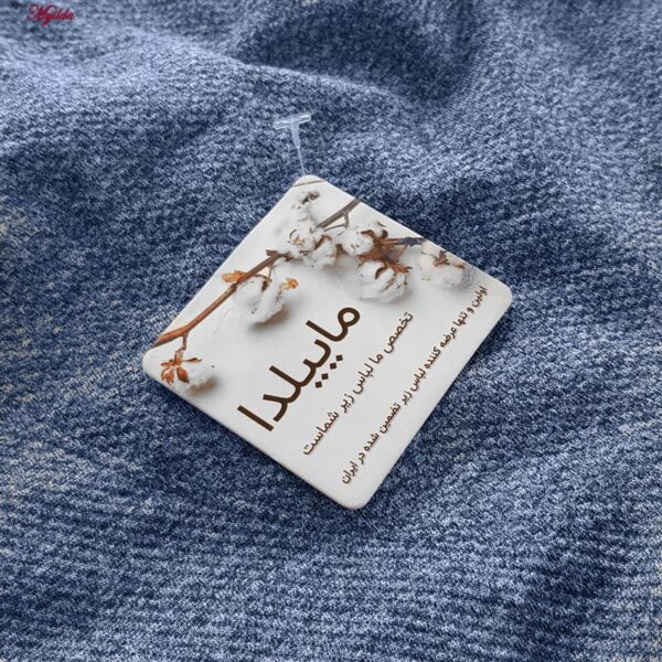 شلوارک ورزشی زنانه ماییلدا مدل پشت چین دار کد 4846 رنگ آبی