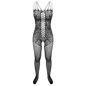 لباس خواب زنانه ماییلدا مدل فانتزی فاق باز کد 4855-1004 رنگ مشکی