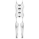 لباس خواب زنانه ماییلدا مدل فاق باز پاپیون فانتزی کد 4855-8506 رنگ مشکی