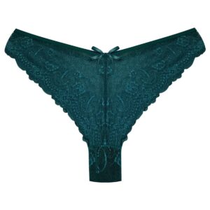 شورت زنانه کوزا مدل گیپور گلدار فانتزی کد 4886 رنگ سبز کله غازی