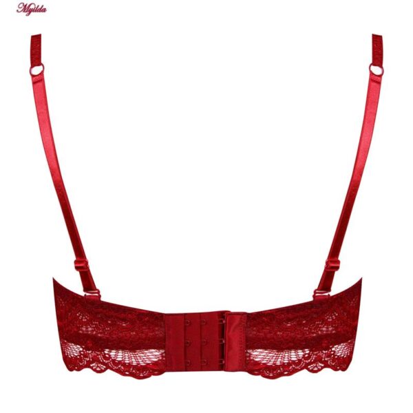 سوتین زنانه چانبی شو مدل فنردار گیپوری کد 4796 رنگ زرشکی سوتین زنانه چانبی شو مدل فنردار گیپوری کد 4796 رنگ زرشکی