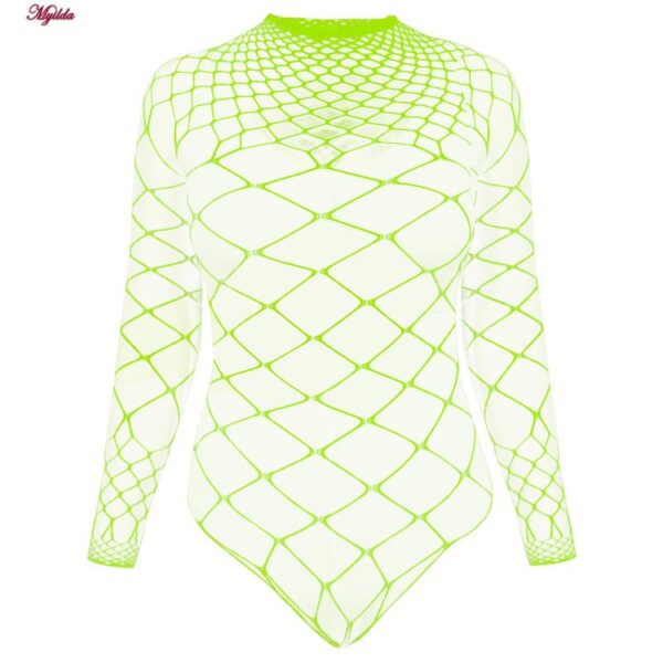 لباس خواب زنانه ماییلدا مدل آستین بلند فانتزی کد 4855-8571 رنگ سبز فسفری