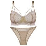 ست شورت و سوتین زنانه کارنا رز مدل هارنس فنردار کد 4863-2052 رنگ کرم