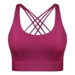 نیم تنه ورزشی زنانه ماییلدا مدل اسپورت پد ثابت پشت ضربدری کد 4848 رنگ سرخابی