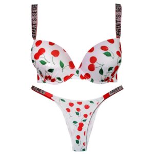 ست شورت و سوتین زنانه ماییلدا مدل فنردار پوش آپ فروتی گیلاس کد 4845-3