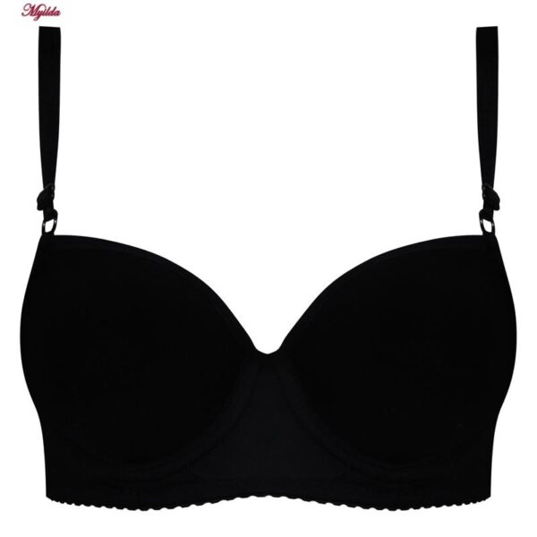 سوتین زنانه ماییلدا مدل پوش اپ فنردار کد 4856 رنگ مشکی