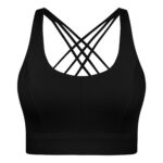 نیم تنه ورزشی زنانه ماییلدا مدل اسپورت پد ثابت پشت ضربدری کد 4848 رنگ مشکی