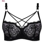 ست شورت و سوتین زنانه کارنا رز مدل هارنس ستاره ای فنردار کد 4867-4081 رنگ مشکی