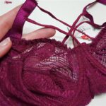 ست شورت و سوتین زنانه کارنا رز مدل فنردار هارنس ضربدری کد 4873-2034 رنگ زرشکی