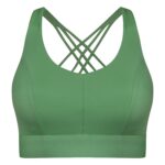 نیم تنه ورزشی زنانه ماییلدا مدل اسپورت پد ثابت پشت ضربدری کد 4848 رنگ سبز