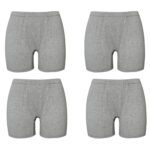 شورت مردانه ماییلدا مدل پادار پنبه ای ملانژ کد 4702-4 بسته چهار عددی