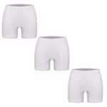 شورت مردانه ماییلدا مدل پادار پنبه ای کد 4702-3 رنگ سفید بسته سه عددی