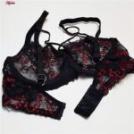 ست شورت و سوتین زنانه کارنا رز مدل هارنس فنردار کد 4868-2037 رنگ قرمز