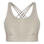 نیم تنه ورزشی زنانه ماییلدا مدل اسپورت پد ثابت پشت ضربدری کد 4848 رنگ شیری