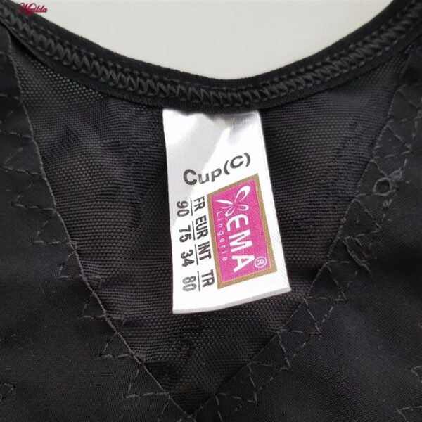 سوتین زنانه اما مدل گنی جلو قزن دار کد 470028-3651NEW رنگ مشکی