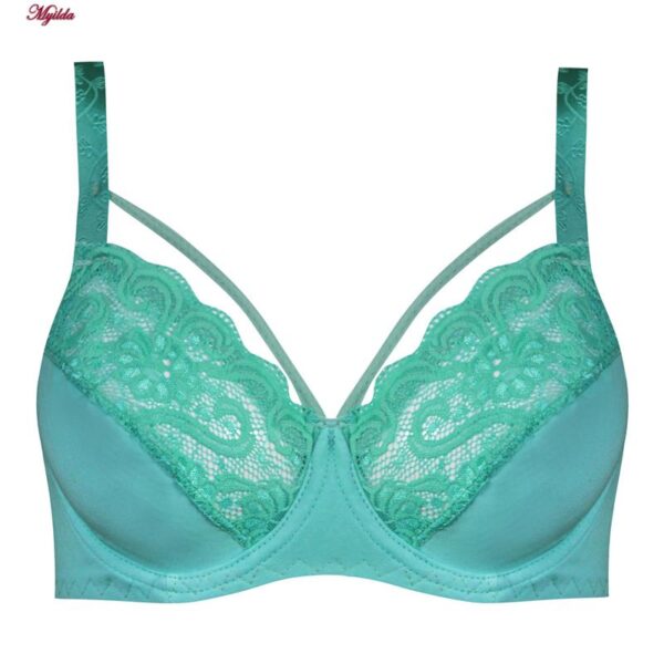 سوتین زنانه ماییلدا مدل فنردار گیپور گلدار هارنس کد 4889