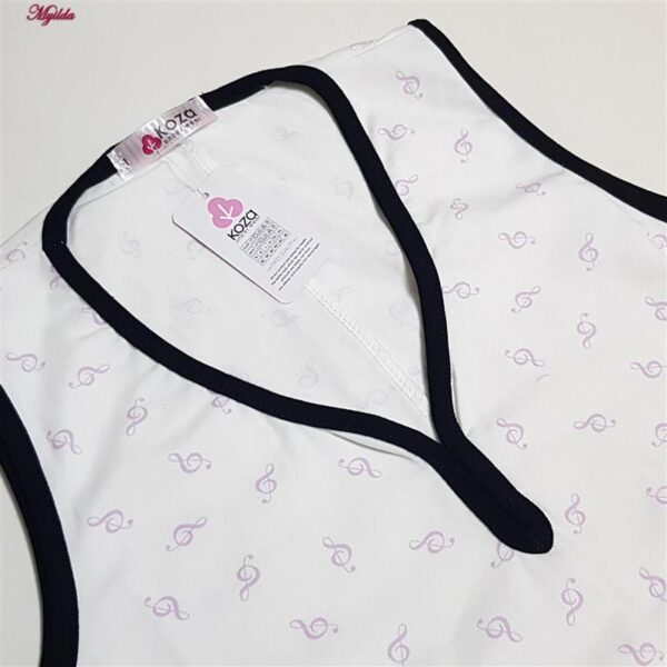 پیراهن زنانه کوزا مدل پنبه ای موسیقی کد 9225 رنگ مشکی