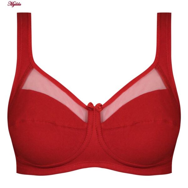 سوتین زنانه اما مدل بدون فنر کد 4928-4100 رنگ قرمز