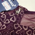 ست شورت و سوتین زنانه پانیذ مدل فنردار قلبی کد 9046 رنگ بنفش تیره