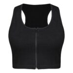 کراپ‌تاپ زنانه ماییلدا مدل زیپ دار کد 4925-385 رنگ مشکی