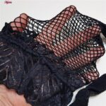 جوراب ساق بلند زنانه ماییلدا مدل زنبوری فیشنت کد 4922-4315 رنگ مشکی