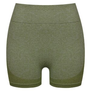 شلوارک ورزشی زنانه ماییلدا مدل پشت چین دار کد 4846 رنگ سبز