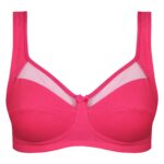 سوتین زنانه اما مدل بدون فنر کد 4928-4100 رنگ سرخابی