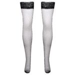 جوراب ساق بلند زنانه ماییلدا مدل زنبوری فیشنت کد 4922-4315 رنگ مشکی